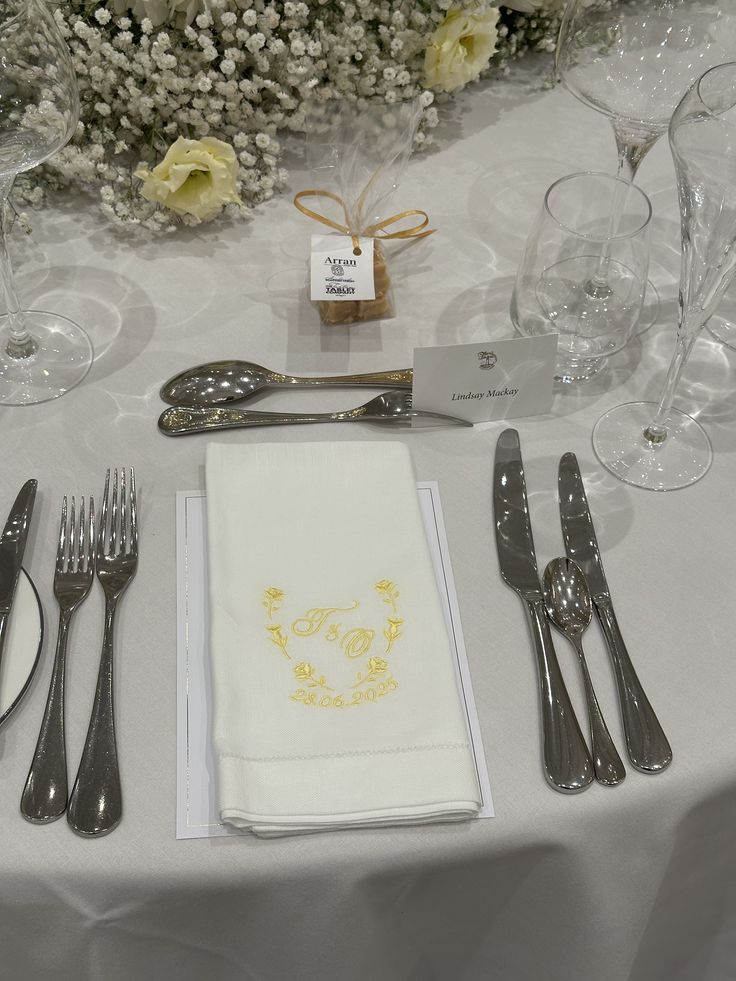 Custom Embroidered Crest Napkin