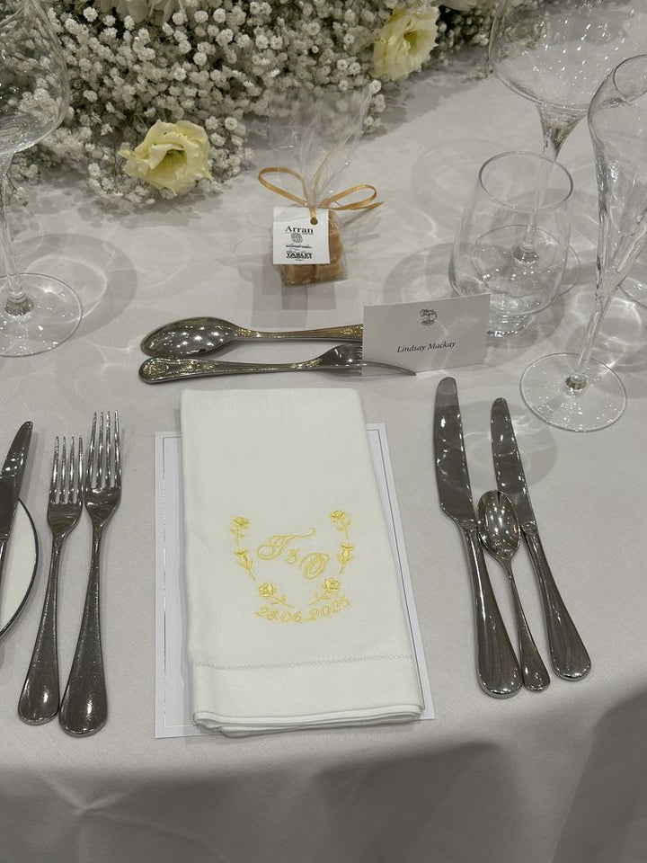 Custom Embroidered Crest Napkin