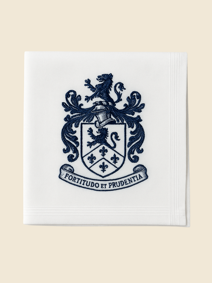 Embroidered Crest Handkerchief